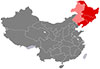map showing northeast China